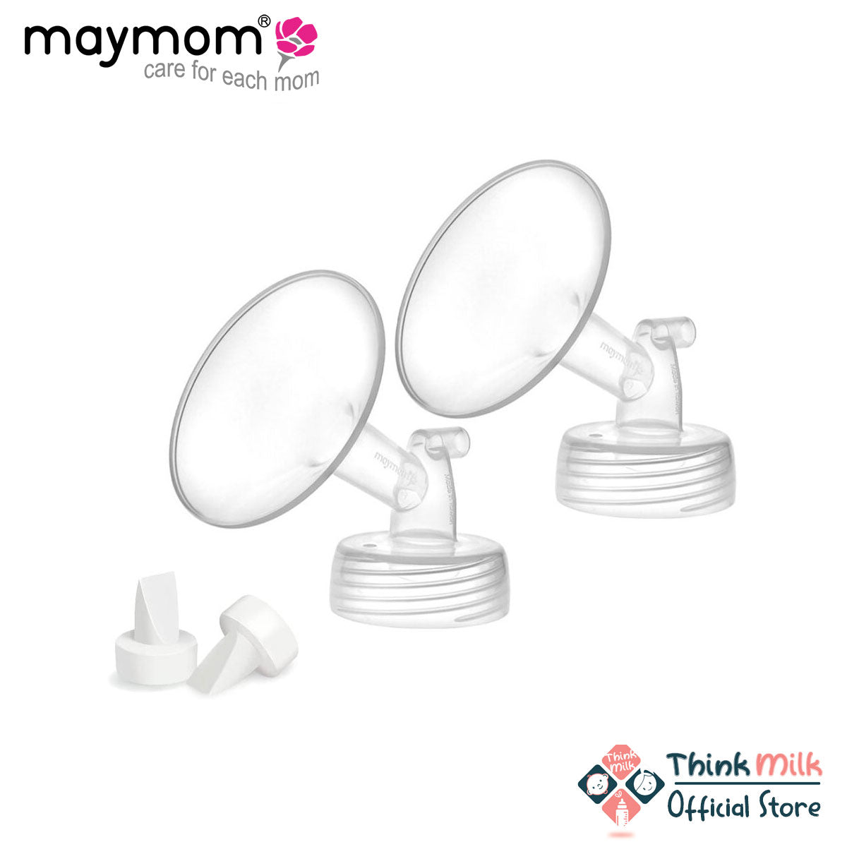Maymom Wide Mouth Pumping Set (2pcs Wide Mouth Flanges + 2pcs Duckbills)